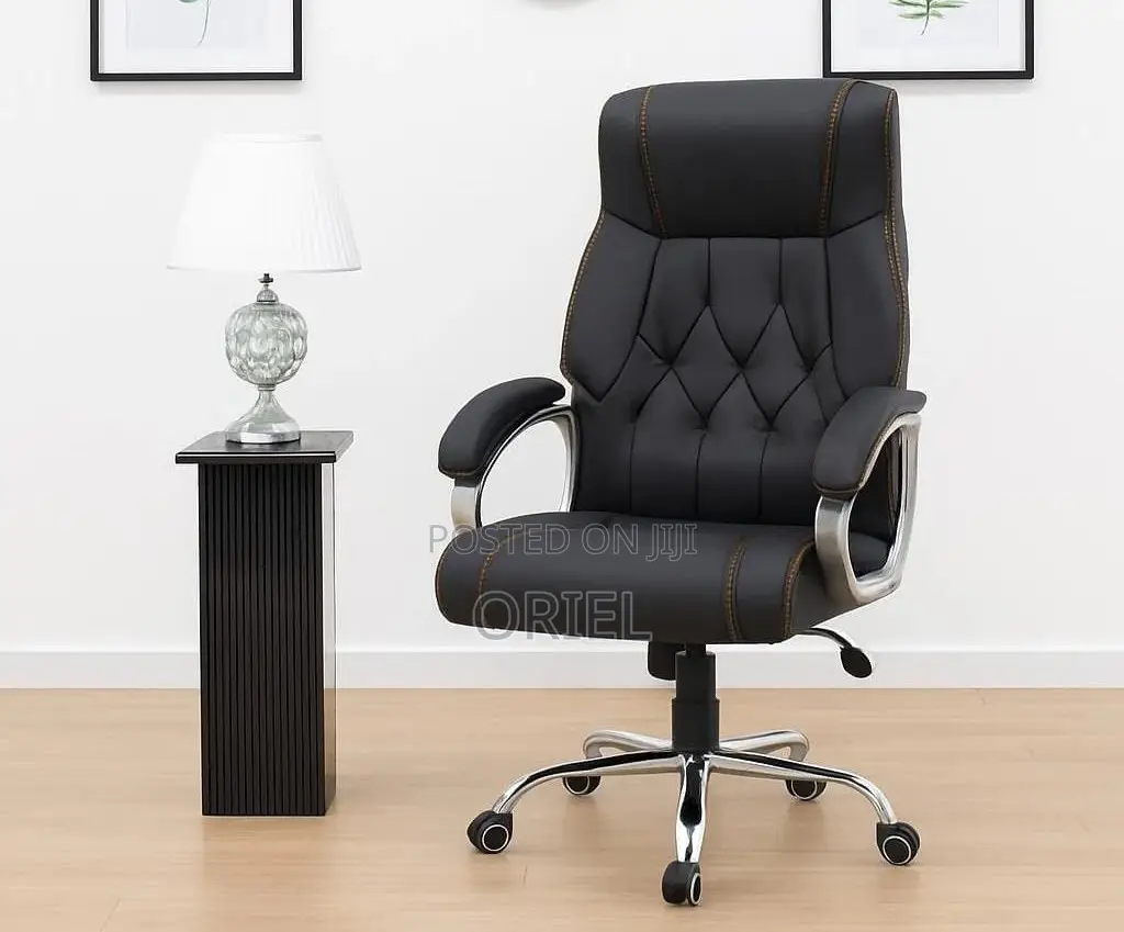 Office Chair : Office Leather Seat High-Back Chair