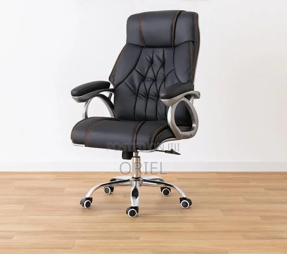 Office Chair : Office Leather Seat High-Back Chair
