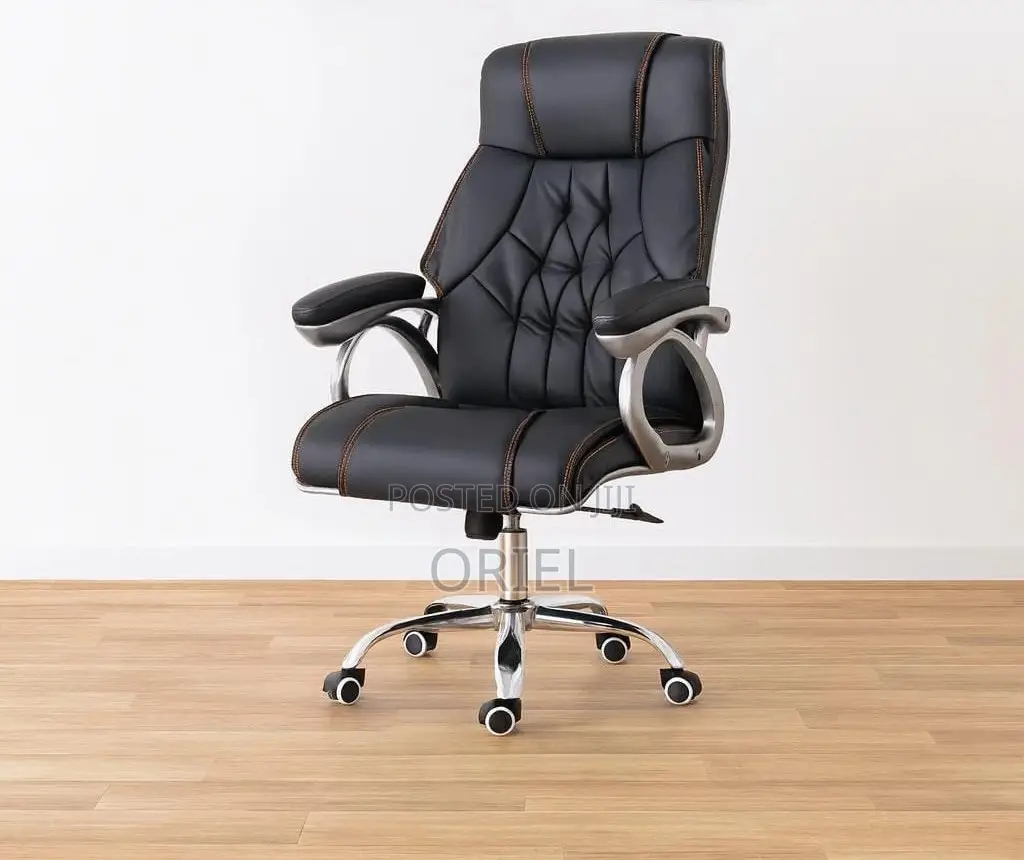 Office Chair : Office Leather Seat High-Back Chair