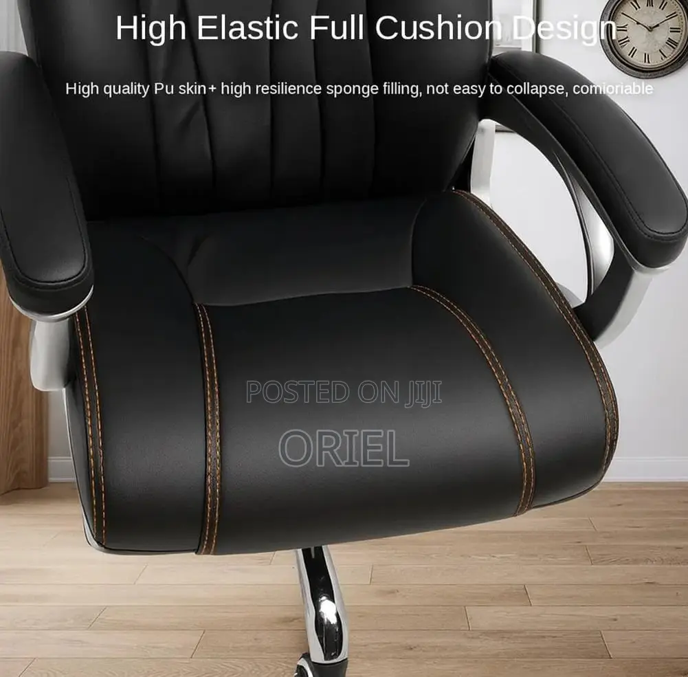 Office Chair : Office Leather Seat High-Back Chair