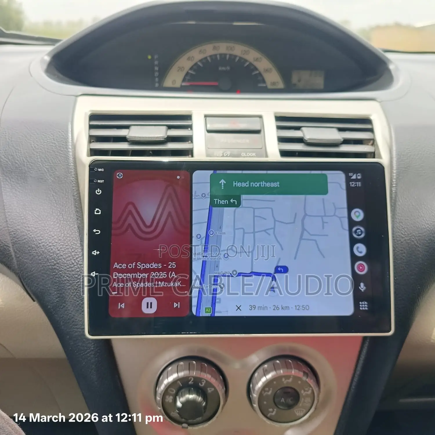 Toyota Belta Fitted With 9 Inch Android Radio Plus Frame