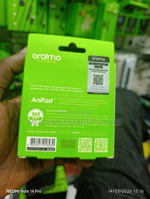 Oraimo Cannon 18s 18w Rapid Charge iPhone / Lighting Charger - thumbnail 3