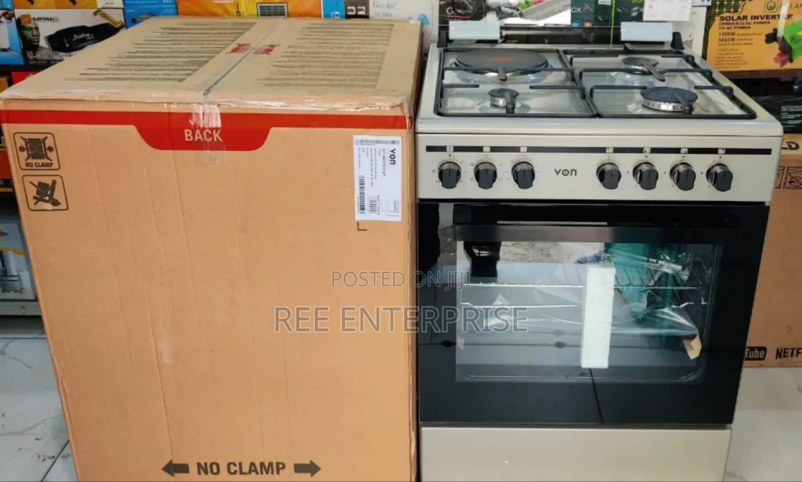 60cm By 60cm Von Cooker 3 Gas + 1 Electric Rapid Plate,