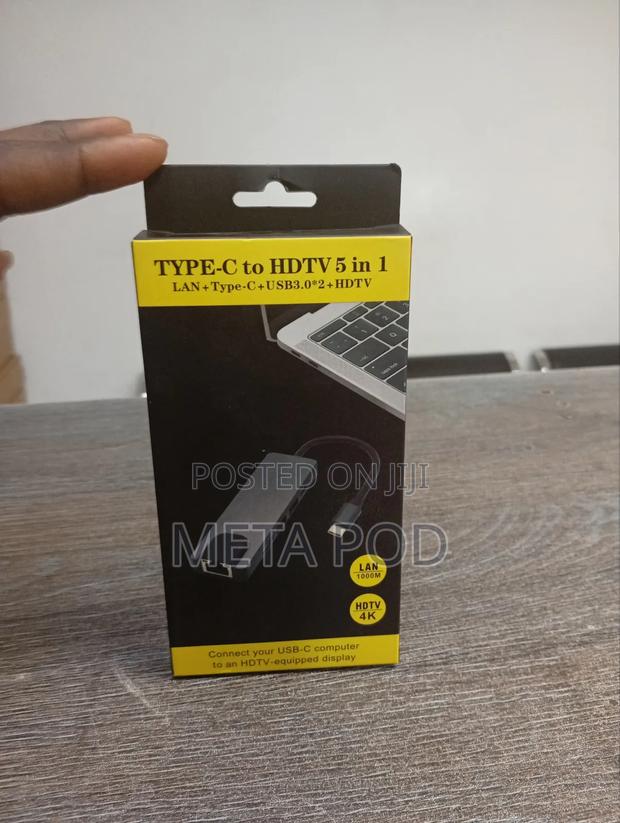 Type C 5 in 1 , Lan+Type C +Usb3.0*2+Hdmi