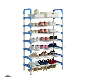 8‐Tier Over-the-door Metallic Shoe Rack