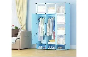 Modular Portable Plastic Wardrobe With Shoe Rack