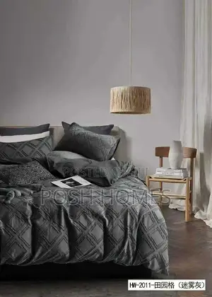 Black Tufted Duvet Cover Set