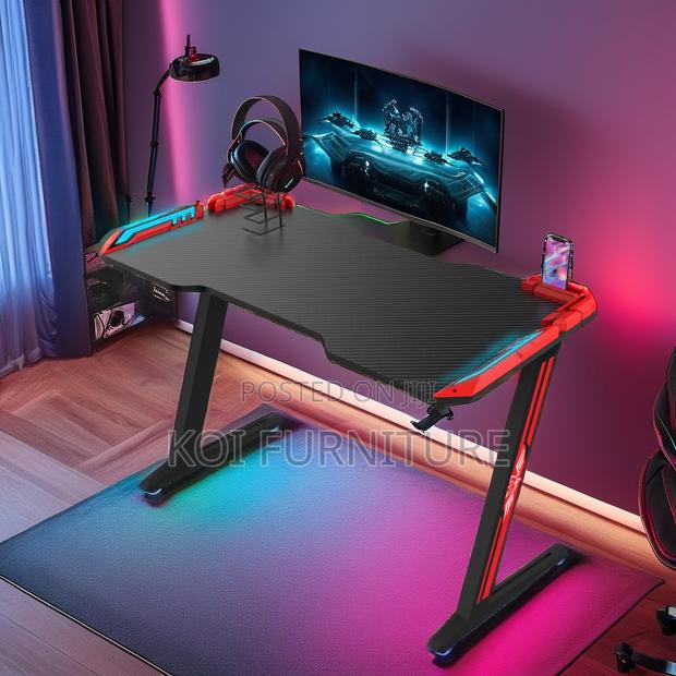 Office Desk; 1.4m Generic Computer Desk With Led - thumbnail 4