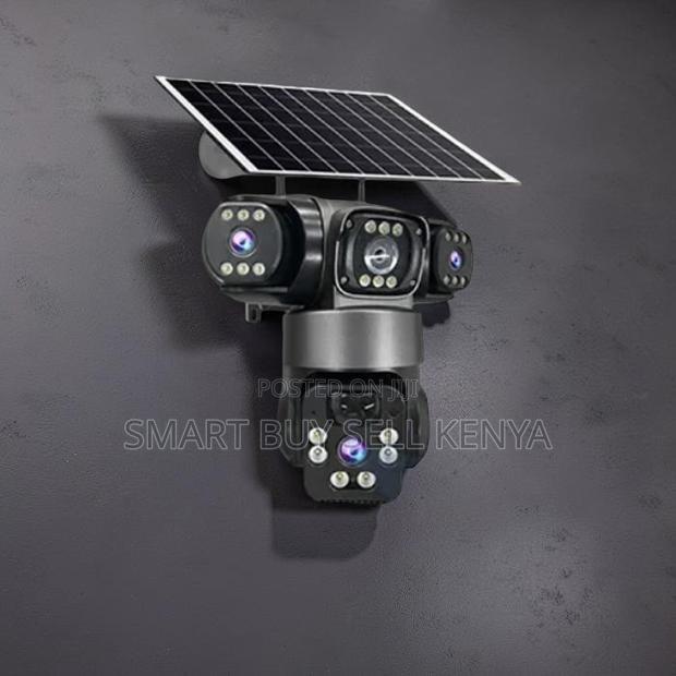 Night Vision Activated Ultra Hd 4g PTZ Triple Lens Solar Camera