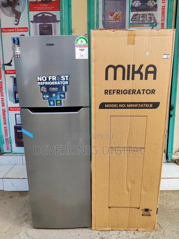 *Mika 247litres Double Door Fridge No Frost