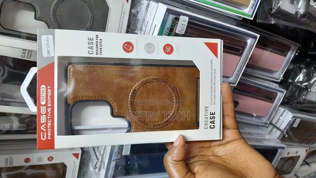 Busok Magnetic Leather Invisible Stand Samsung Galaxy S25 Ultra Case