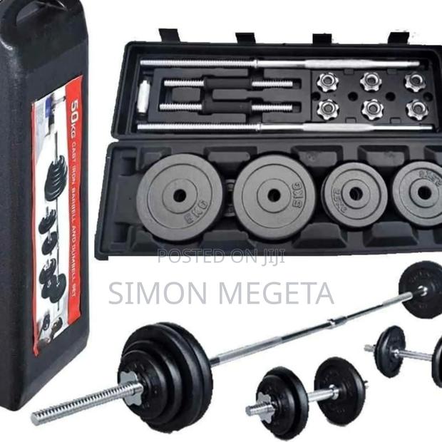 50kgs York Dumbbell Set With Barbell
