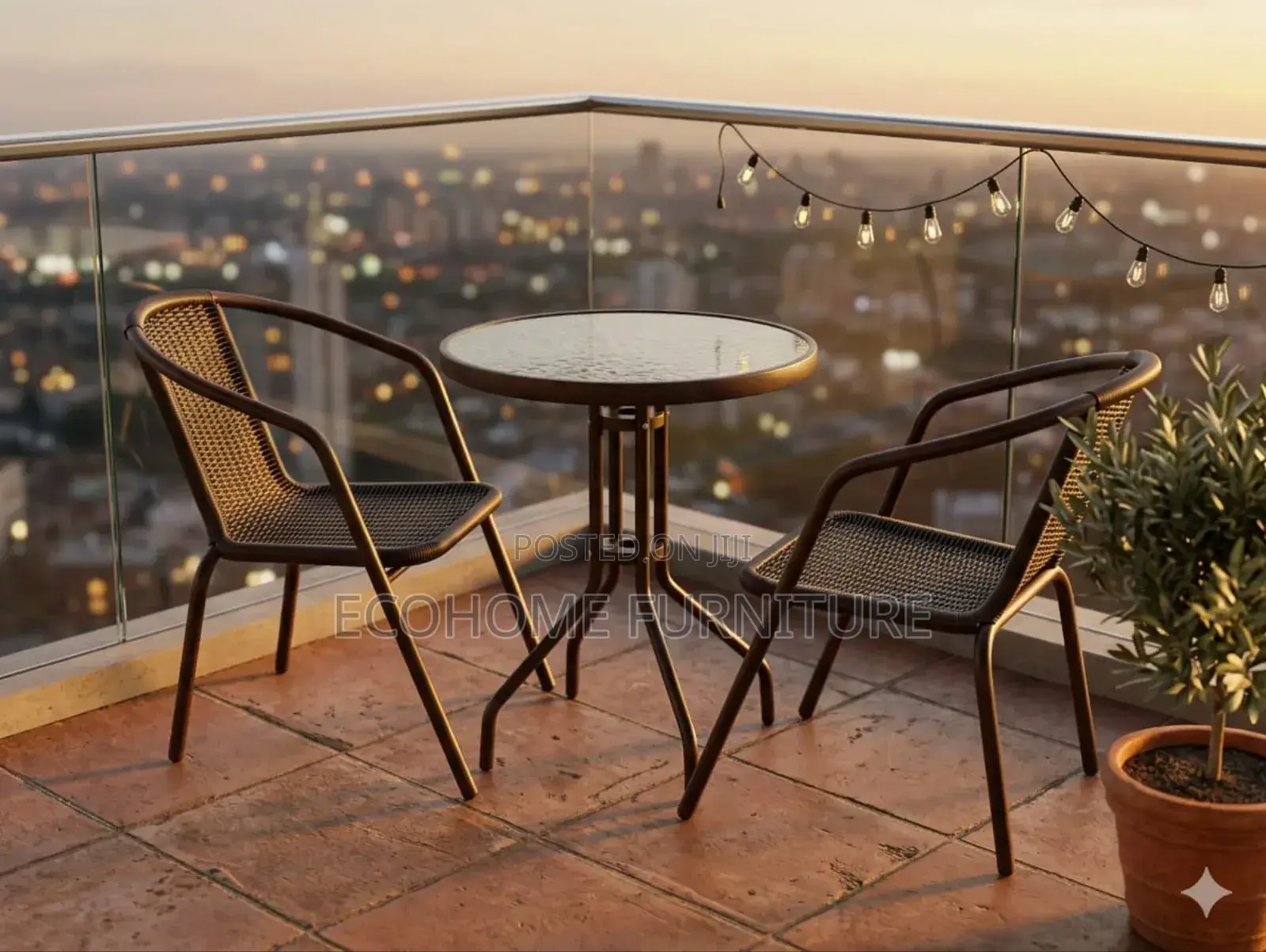 2 Seater Rattan Outdoor Set