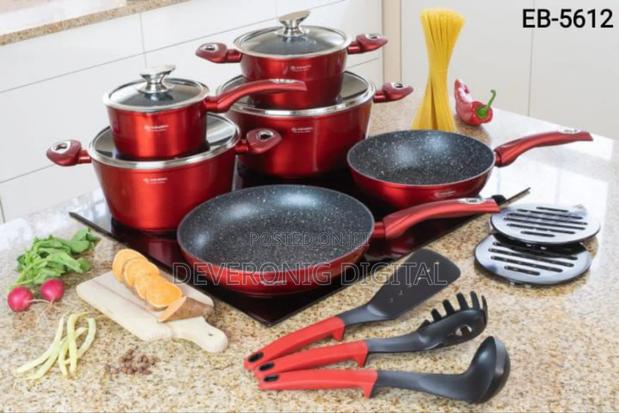 *Edenburg 15pc Cookware Set(Red )*