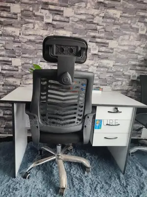 Study Desk and Headrest Office Chair