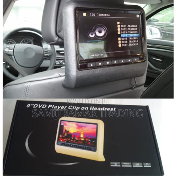 Universal 9" Car Clip-on Active Headrest Monitor, DVD Player Function - thumbnail 2