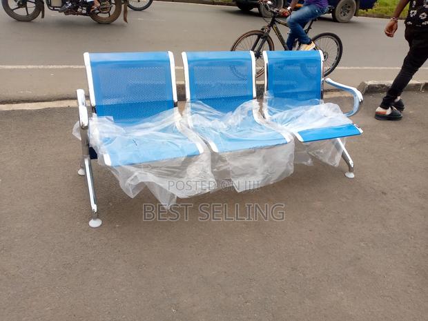 Blue Unpadded Waiting/Links Chairs - thumbnail 2