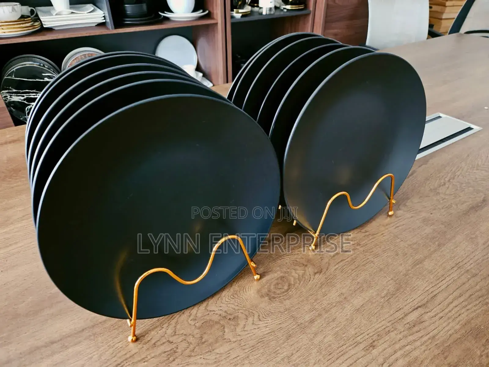 6 Pieces High Quality Black Dinner Plate