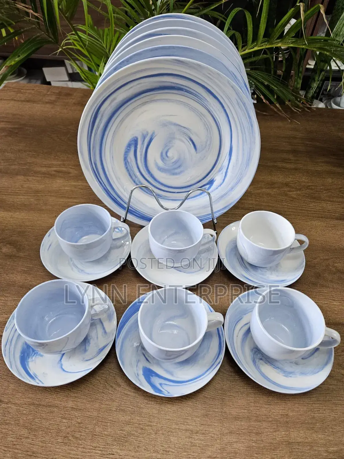 18 Pieces Ceramic Dinner Set Plate With Coffee Cup