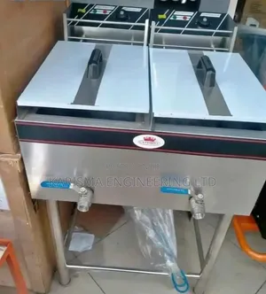 Commercial Double-Tank Stainless Steel Deep Fryer