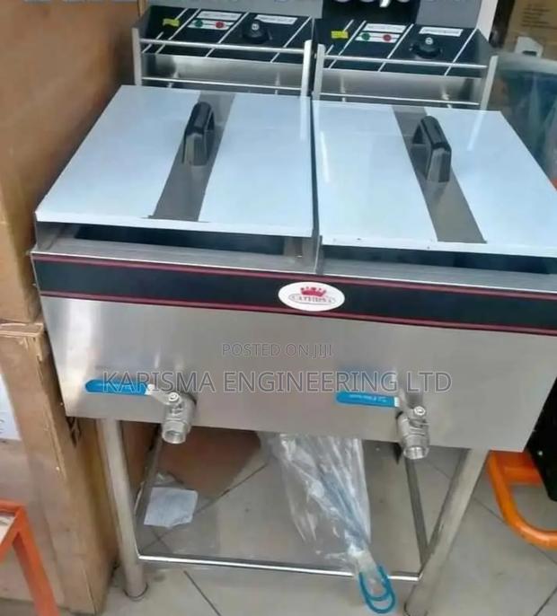 Commercial Double-Tank Stainless Steel Deep Fryer