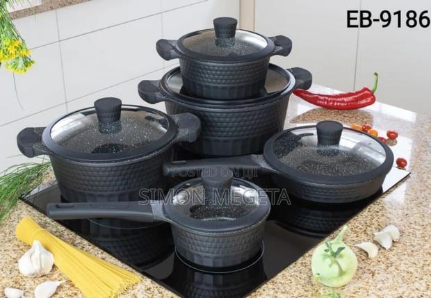 *Edenburg 10pc Cookware Set(Black)*