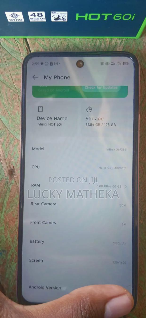 Infinix Hot 60i 128 GB Red - thumbnail 4