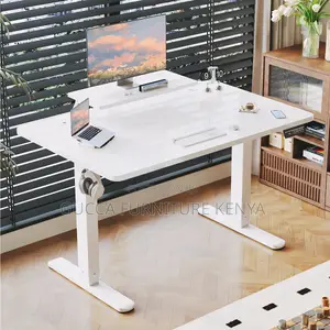 120cm White Electric Sit Stand Adjustable Office Desk