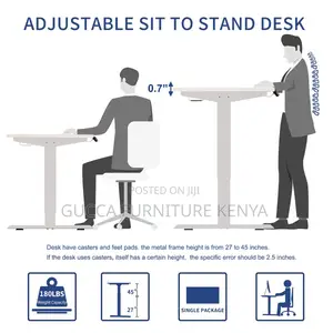 120cm White Electric Sit Stand Adjustable Office Desk