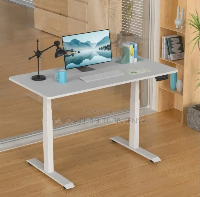 120cm White Electric Sit Stand Adjustable Office Desk