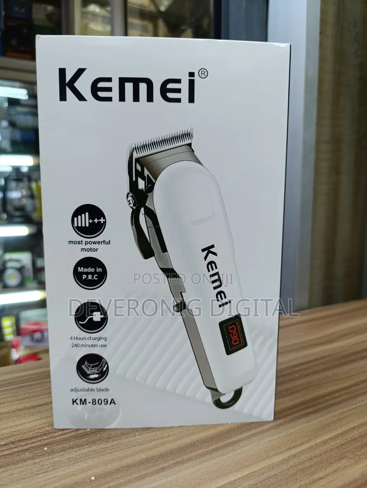 *Kemei Rechargeable Cordless Hair Clipper.