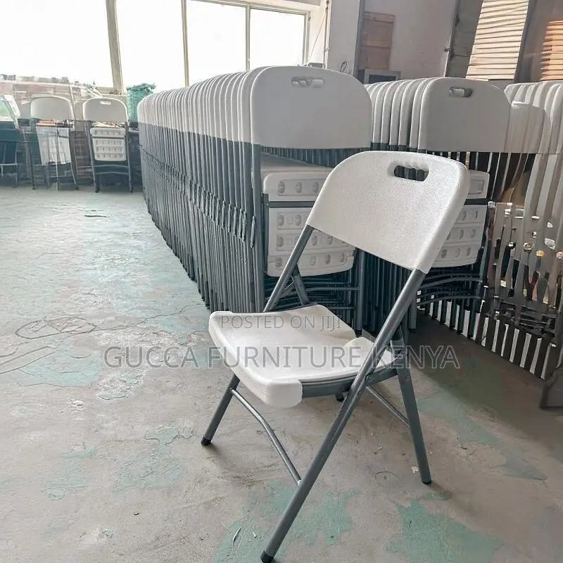 White Folding Home Office Study Chair