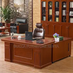 1.4m Executive Mahogany L-shaped Office Desk