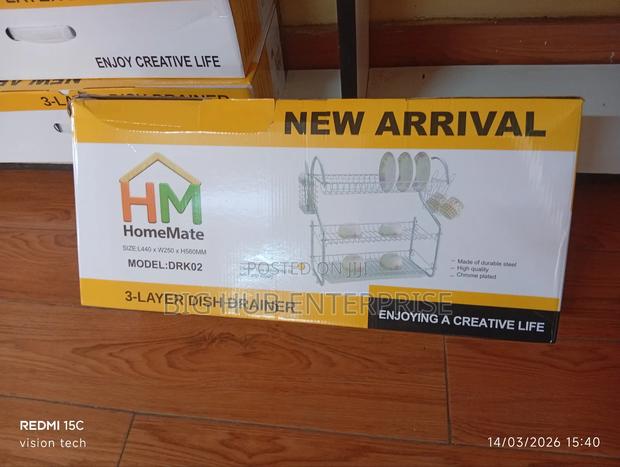 I3 - Layer Dish Drain Rack Stainless Steel - main view