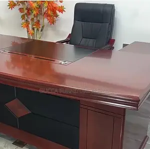 1.4m Executive Mahogany L-shaped Office Desk