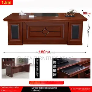 1.4m Executive Mahogany L-shaped Office Desk