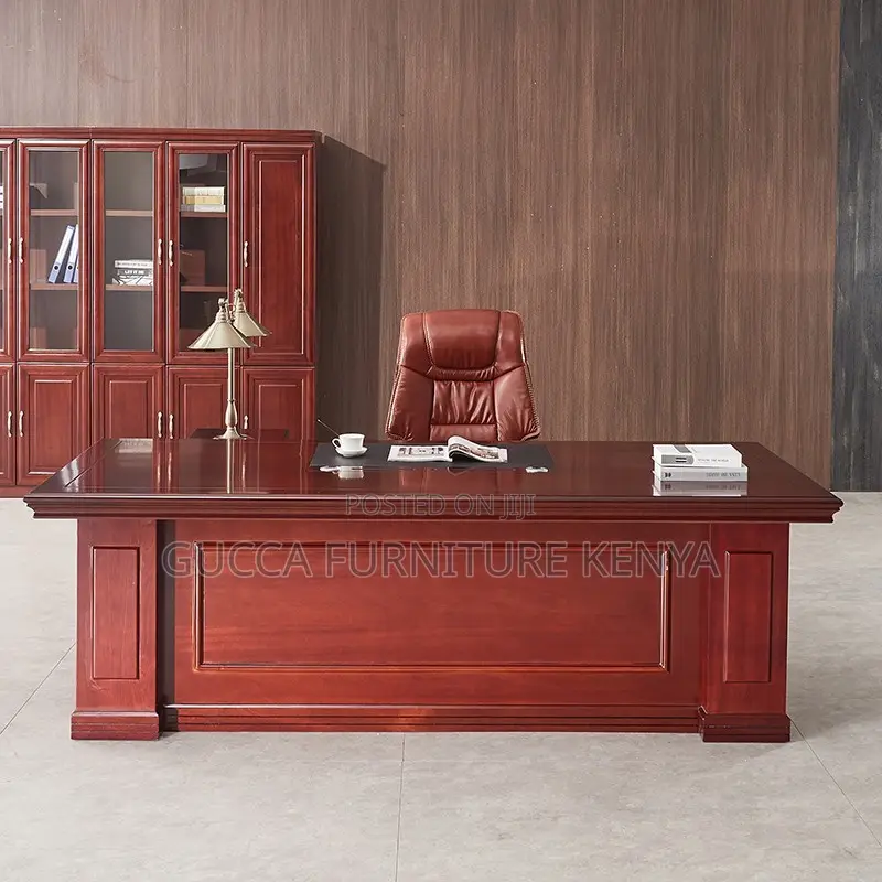1.4m Executive Mahogany L-shaped Office Desk