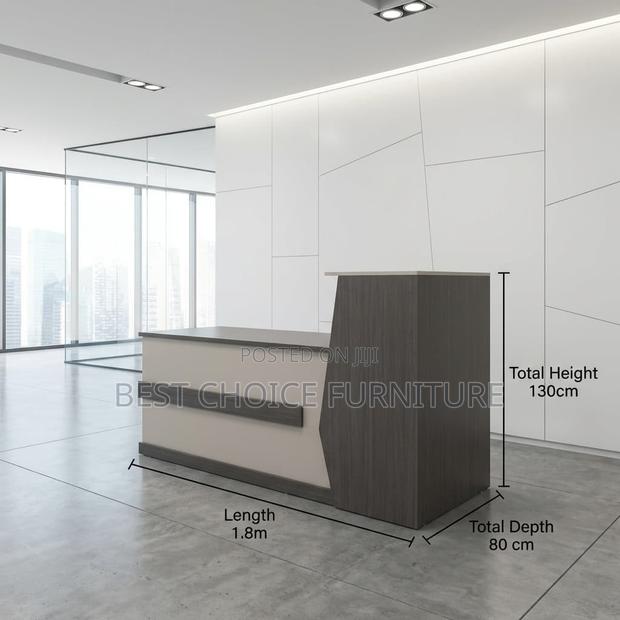 Reception Desks; Modern 2.4 Meter Office Reception Counter - thumbnail 6