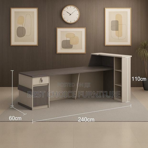 Reception Desks; Modern 2.4 Meter Office Reception Counter - thumbnail 10