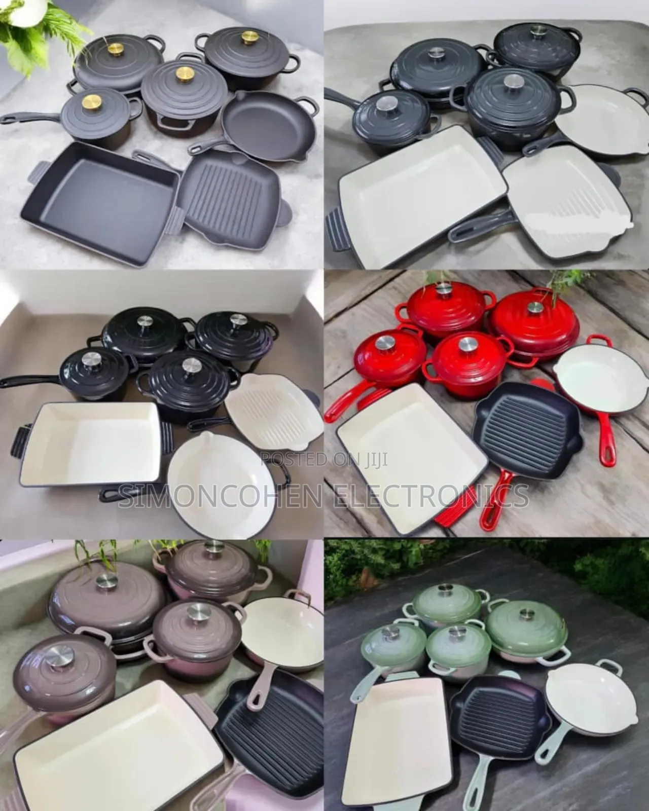 11pcs Cast Iron Cookware Set