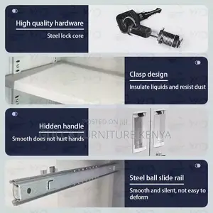 2-door Full Glass Front Office Filling Cabinet