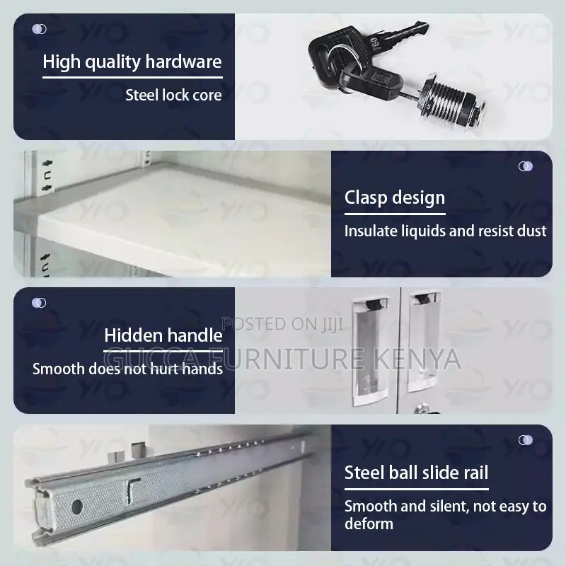 2-door Full Glass Front Office Filling Cabinet