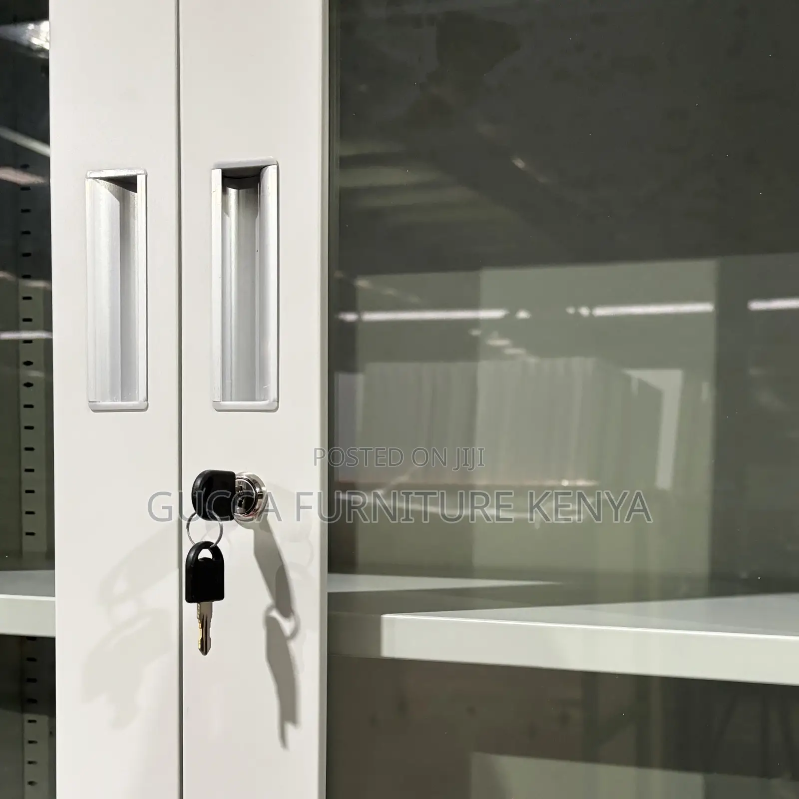 2-door Full Glass Front Office Filling Cabinet