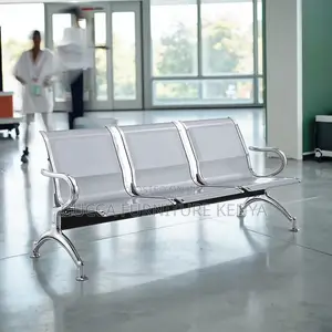 3-link Metallic Office Reception Waiting Bench