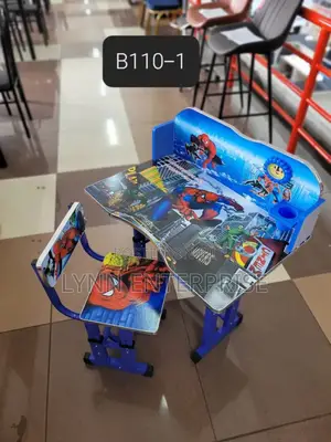 Spider Man Blue Executive Adjustable Kids Study Table Desk