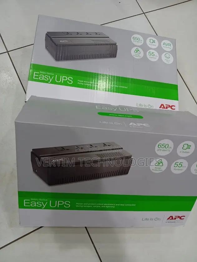 Apc Easy Ups Bv 650va Universal Outlet, 3750v