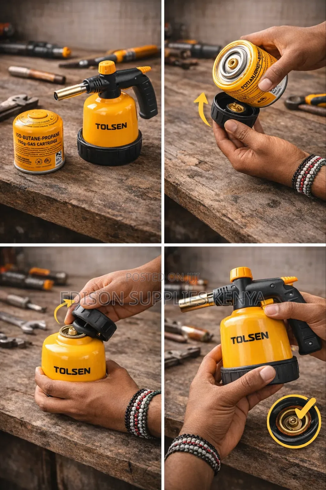 Tolsen Gas Blow Torches Butane Flame Fire Burner Charcoal Lighters