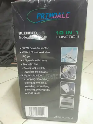 10 in 1 Functionable Primdale 800 Watts Blender, Chopper Grinder