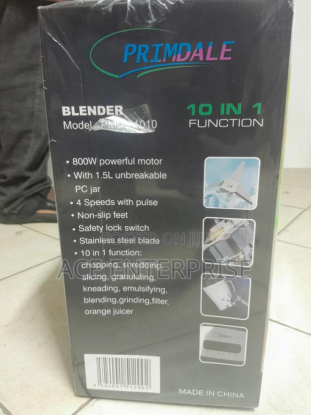 10 in 1 Functionable Primdale 800 Watts Blender, Chopper Grinder - thumbnail 2