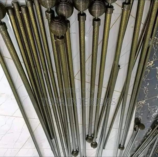 Greenish Gold Locally Fabricated Jua Kali Curtain Rods Per Metre